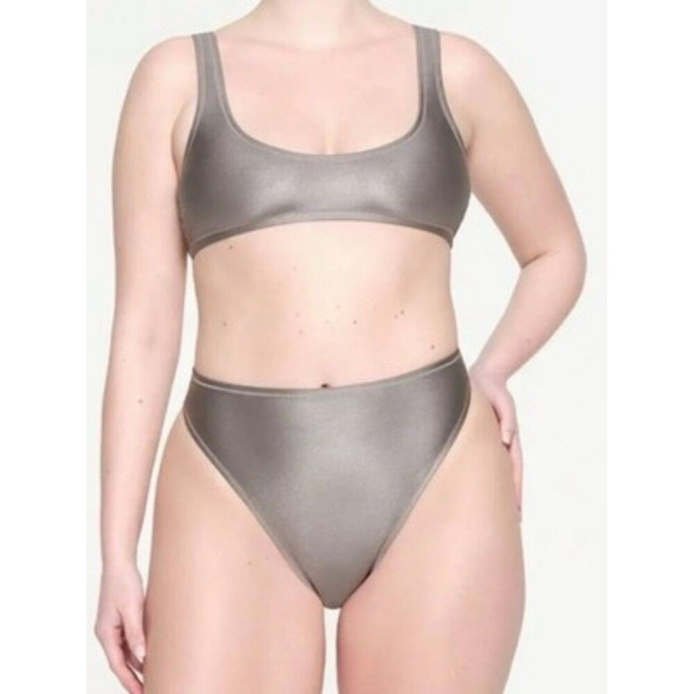 SKIMS Smoke Shine Mid Waist Bikini Bottom